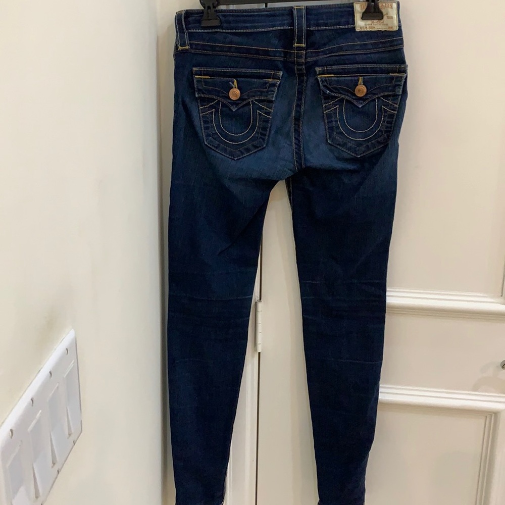 True Religion Serena jeans size 26 contrast stitch